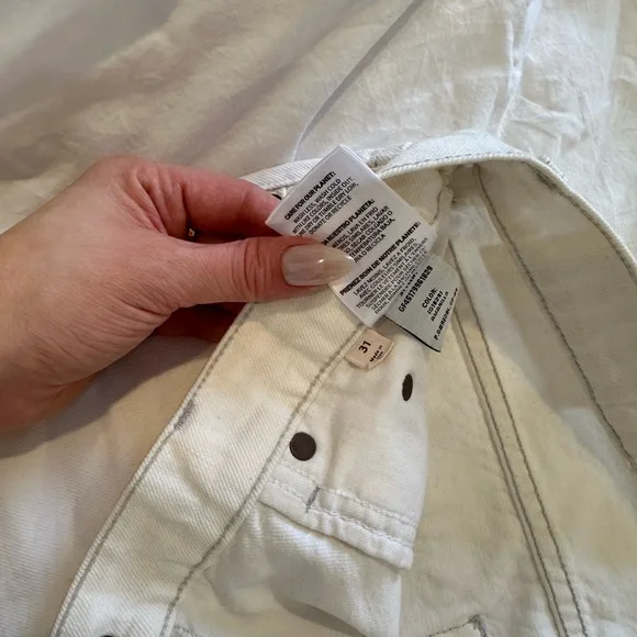 REVOLVE Cream High Rise Jeans - Picture 3 of 4